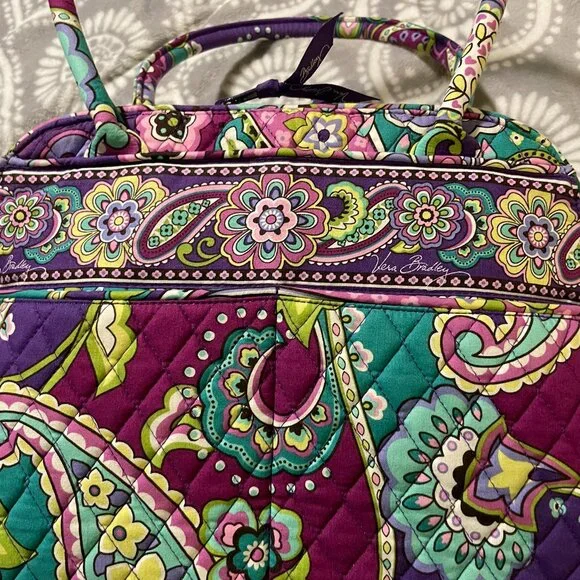 Vera Bradley Heather Pattern 2 bags!  Bowler bag (EUC) and Glenna - Picture 10 of 16
